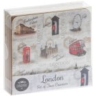 VINTAGE LONDON COASTER 4 SET