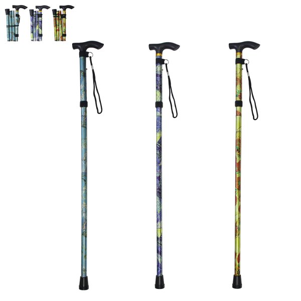 FOLDING WALKING STICK 3ASST
