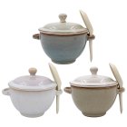 REACTIVE GLAZE SOUP BOWL 3 ASS