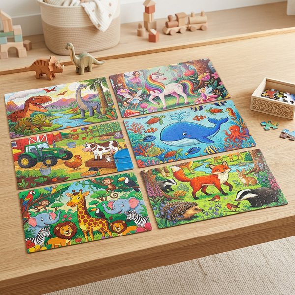 JIGSAW PUZZLE 100PCS 6 ASST