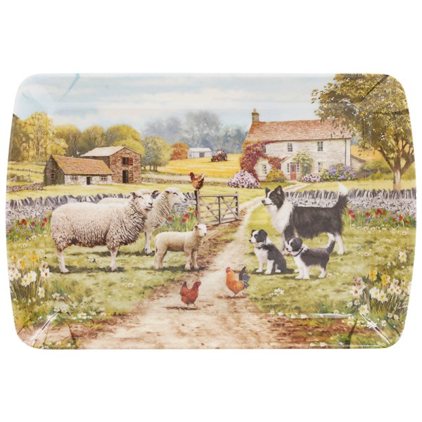 COLLIE & SHEEP TRAY SMALL