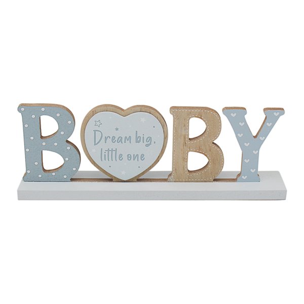 BABY STANDING PLAQUE BLUE