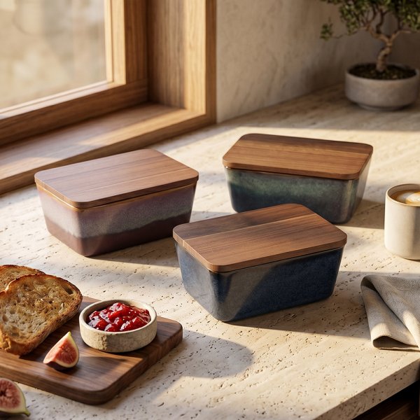 ELEMENTS BUTTER DISH 3A