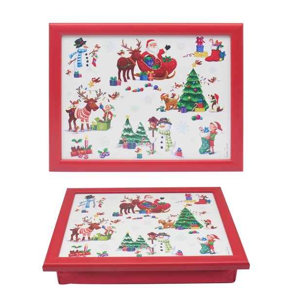 FESTIVE FRIENDS LAPTRAY SML