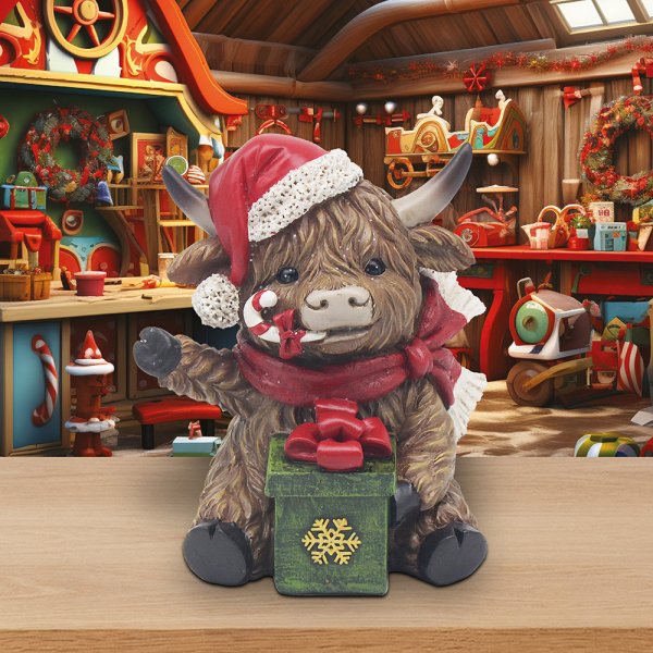 HIGHLAND COW SITTING GIFT BOX
