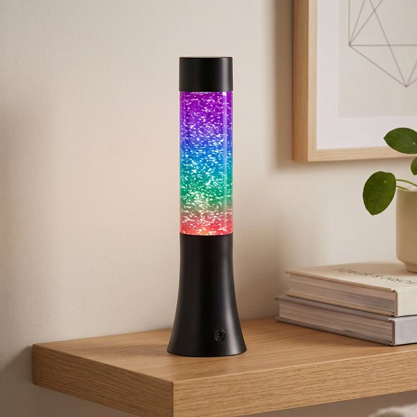 GLITTER LAMP BLACK