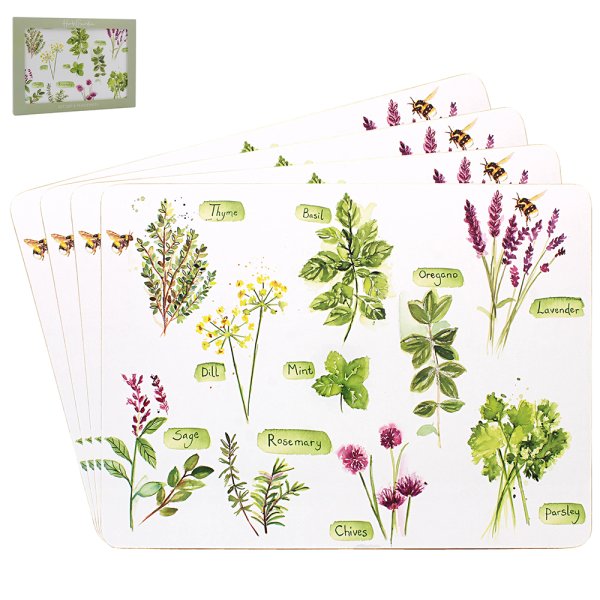 HERB GARDEN PLACEMATS SET 4