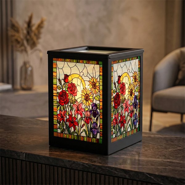 STAINED GLASS AROMALAMP FLOWER