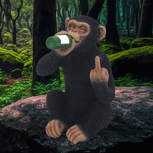 CHEEKY MONKEY DRINKING