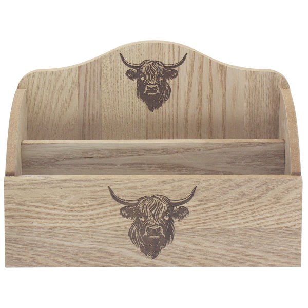 HIGHLAND COW LETTER RACK