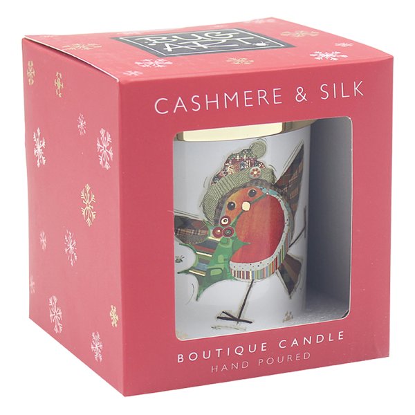 XMAS BUG ART ROBIN CANDLE