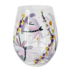 DRAGONFLIES & DAISES STEM GLAS