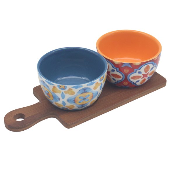 TUSCANY BOWLS ON TRAY SET 2