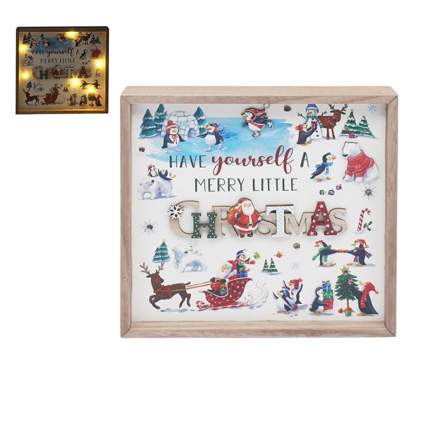 XMAS PENGUIN FRAME PLAQUE