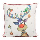 RUDOLPH BAUBLES CUSHION