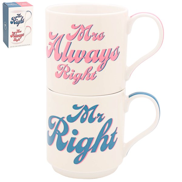 MR RIGHT&MRS ALWAYS RIGHT MUGS