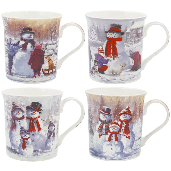 SNOWMAN MUG 4 ASST