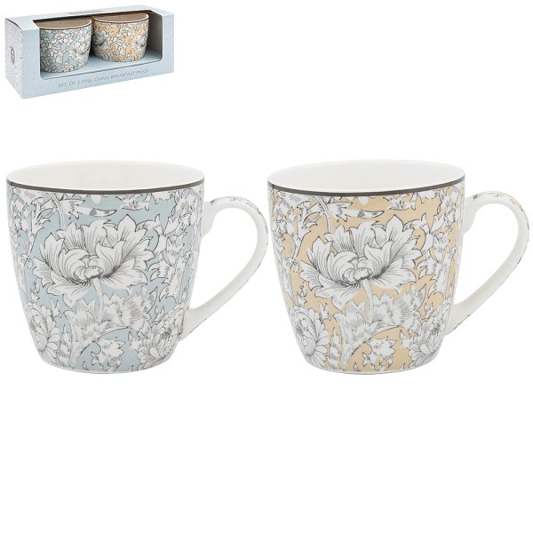 CHRYSANTHEMUM BREAK MUG SET 2