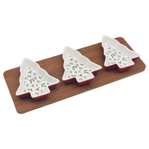 TREE DISHES WITH TRAY S/3