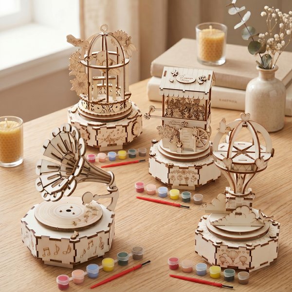 WOODCRAFT MUSIC BOX 4 ASST