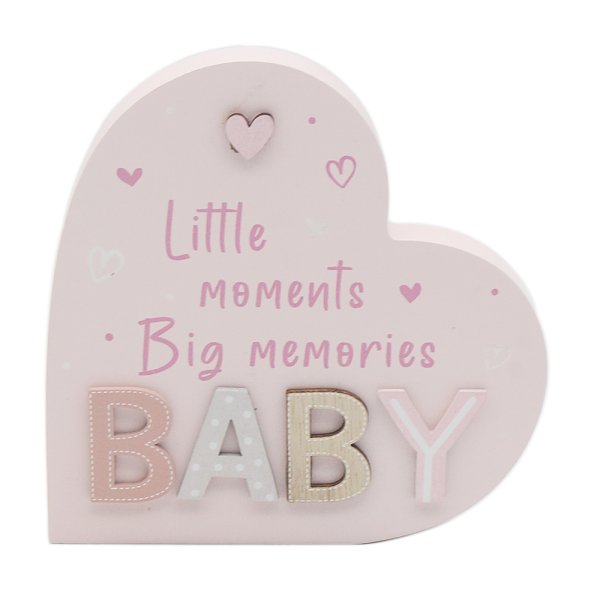 BABY HEART PLAQUE PINK