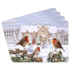CHRISTMAS ROBINS PLACEMATS S4