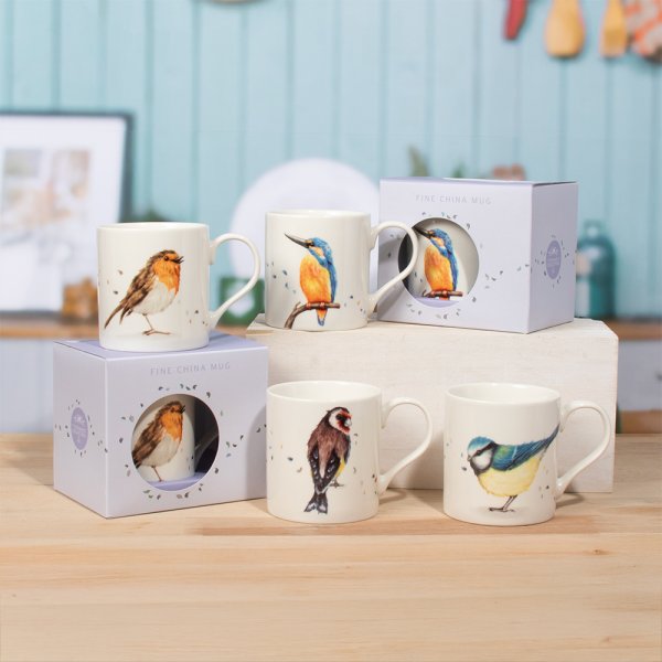 BIRDS MUGS 4 ASST