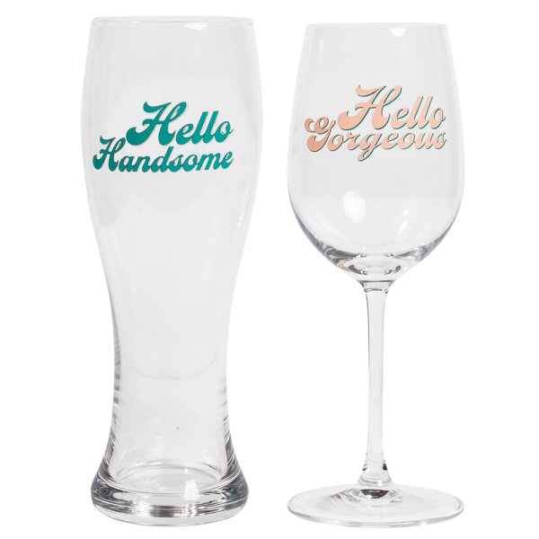 HANDSOME GORGEOUS GLASS SET 2