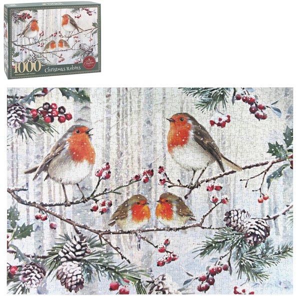 XMAS ROBINS WOODEN PUZZLE