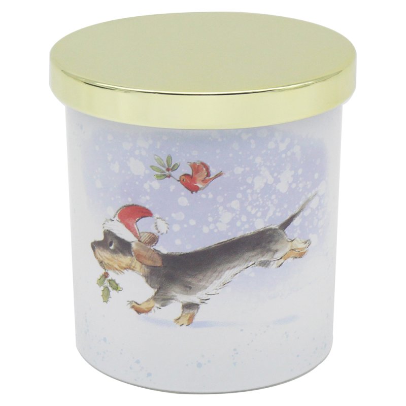 DOG WITH BIRD CANDLE