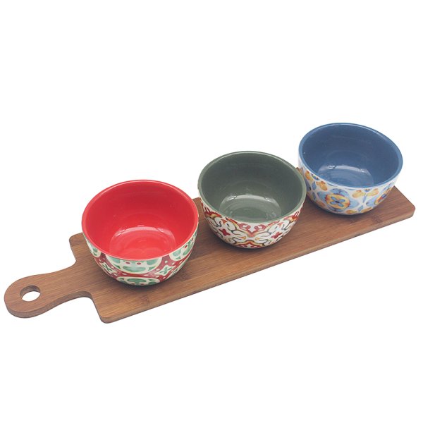 TUSCANY BOWLS ON BASE SET 3
