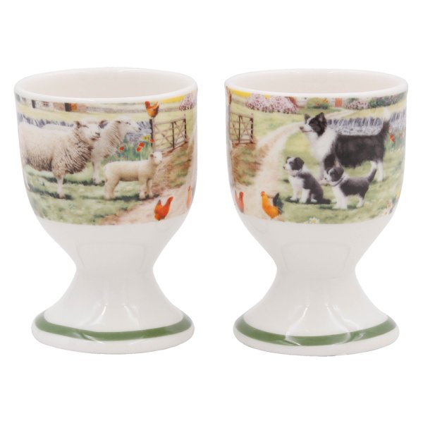 COLLIE & SHEEP EGG CUPS