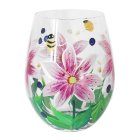 PINK LILIES STEMLESS GLASS