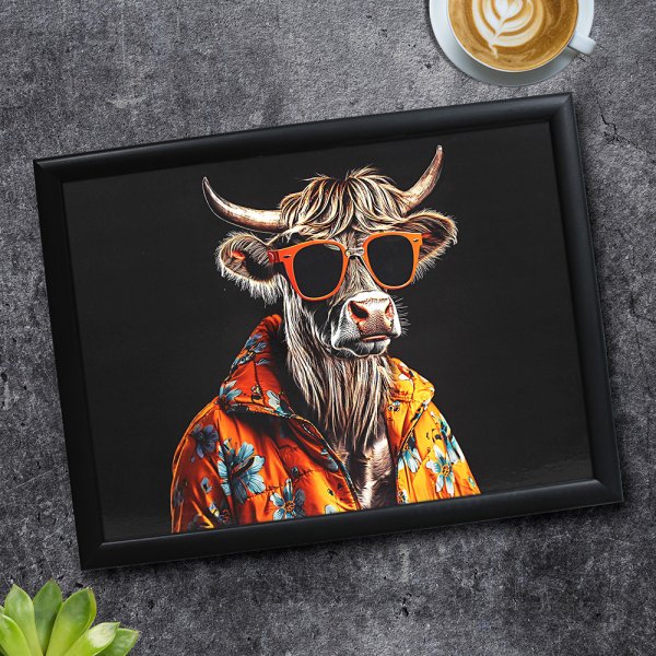 HIGHLAND COW LAPTRAY