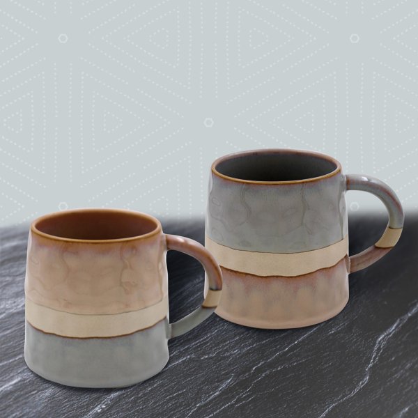 The Leonardo Collection Elements - Set di 2 tazze in ceramica