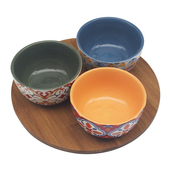 TUSCANY BOWLS ON BASE SET 3