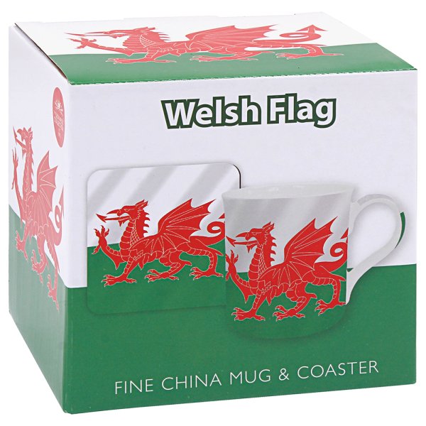 WELSH DRAGON MUG&COASTER SET WELSH DRAGON MUG&COASTER SET