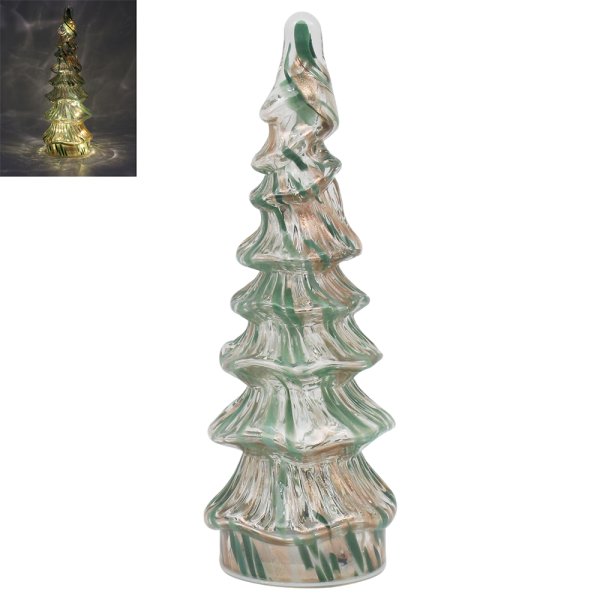 CHRISTMAS TREE GREEN&GOLD LED