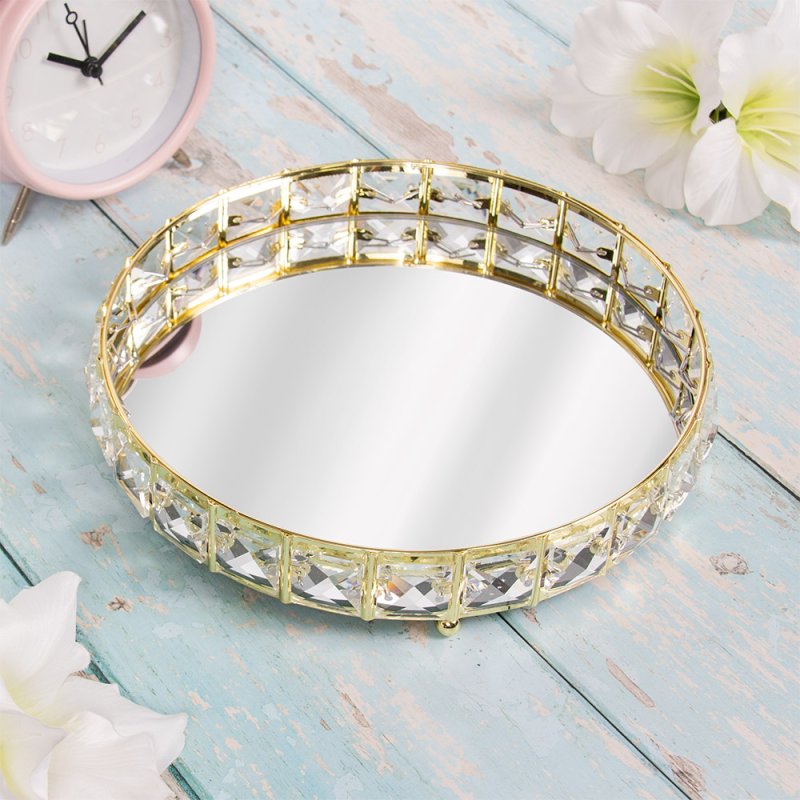 GOLD CRYSTAL TRAY 21 CM Lesser & Pavey