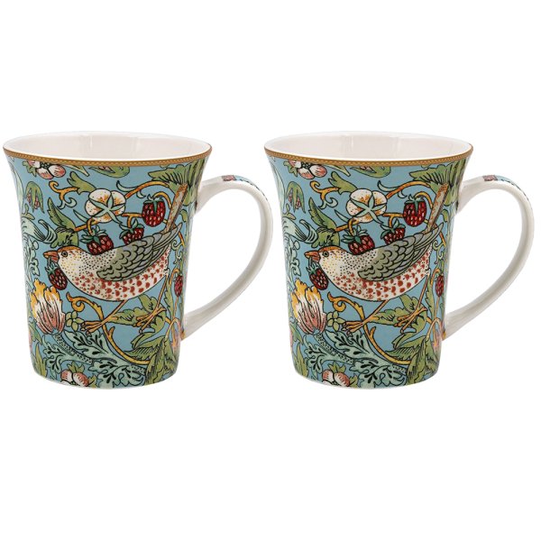 STRAWBERRY THIEF MUGS SET 2