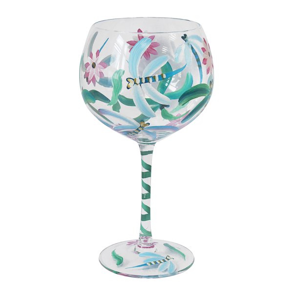 DRAGONFLIES GIN GLASS
