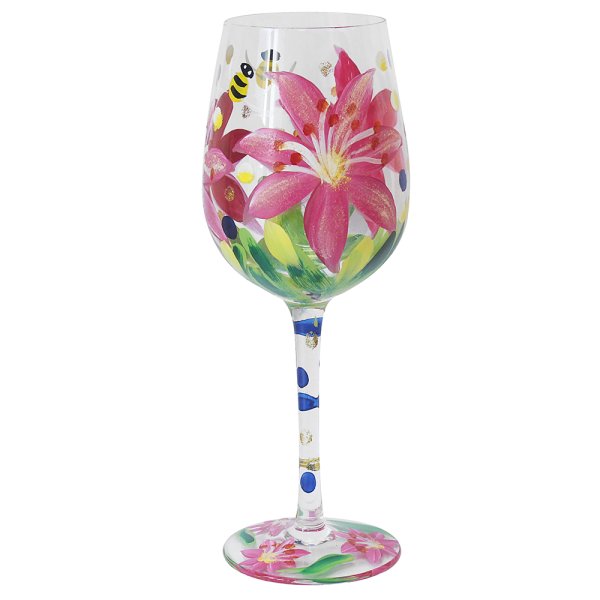 LILIES WINE GLASS