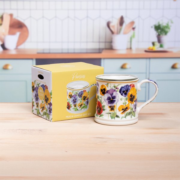 PANSIES CANDLE GIFT SET