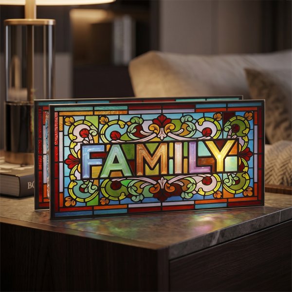 STAINED GLASS LED LIGHT FAMILY