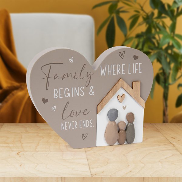 FAMILY HEART PLAQUE