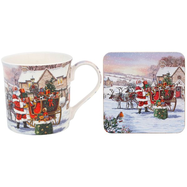 SANTA MUG & COASTER SET