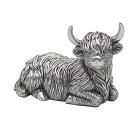 SILVER LYING HIGHLANDCOW12.5CM