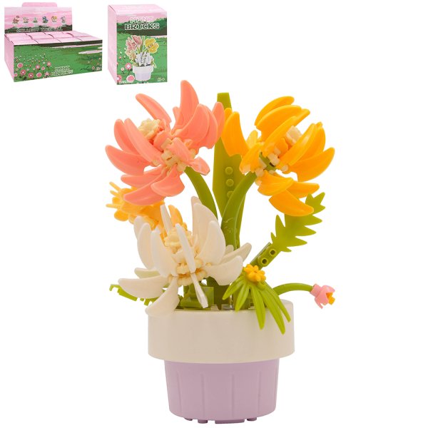 MINIBRICKS YELLOW/PINK DAISIES