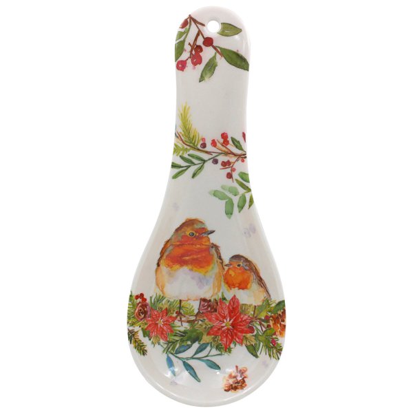 WINTER ROBINS SPOON REST