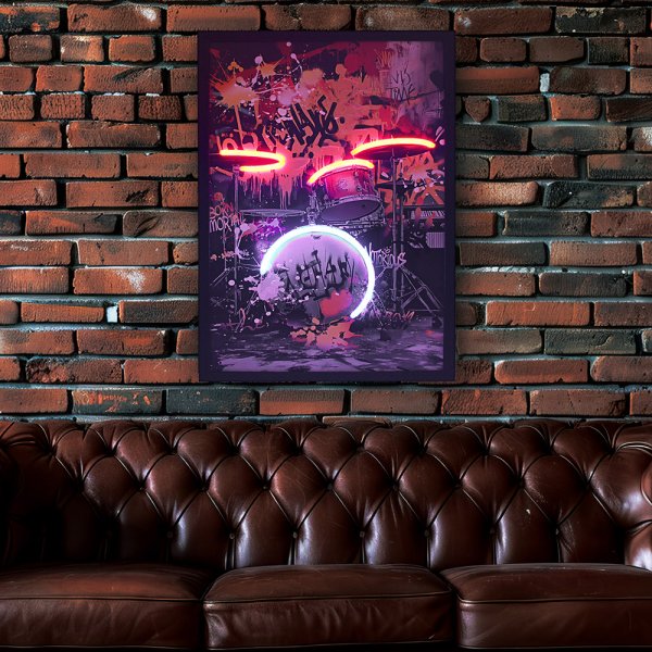WALL ART ROCK DRUM KIT
